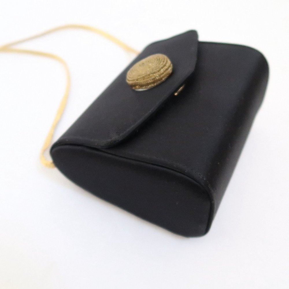 vtg CAREY ADINA black satin Evening bag Crossbody handbag - Picture 3 of 7